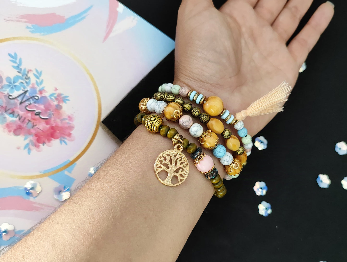 SET X4 PULSERAS "CONEXIÓN NATURAL"