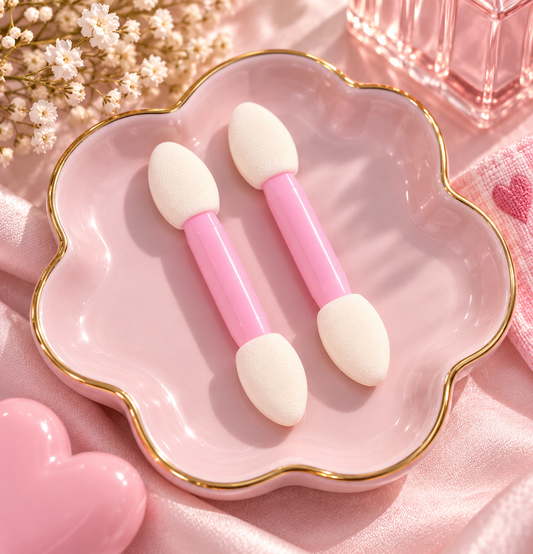 Aplicadores de Sombras x2 ✨ | Doble Punta Suave y Portátil
