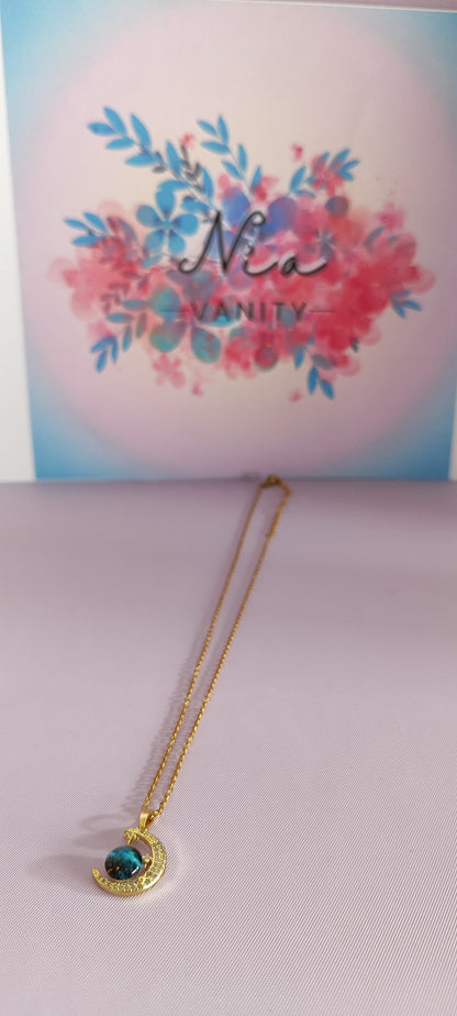 COLLAR DORADO SOL Y LUNA