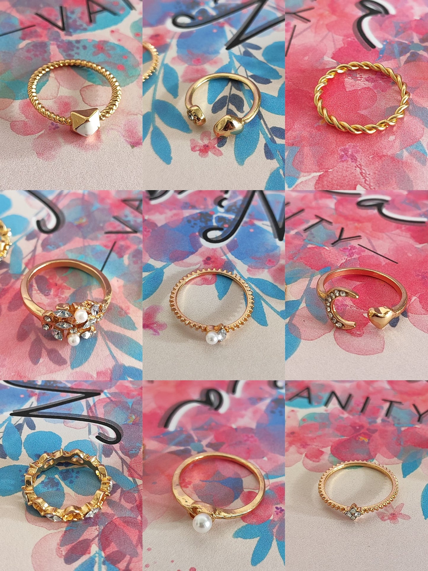 SET x 10 ANILLOS DORADOS